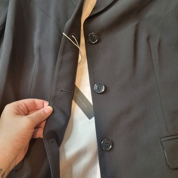 Perry Ellis Black Long Blazer Jacket Size 10 - Picture 2 of 9